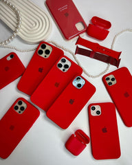 Red iPhone Silicone Cover – Soft Touch, Anti-Slip & Stylish Protection for iPhone 17 Pro Max
