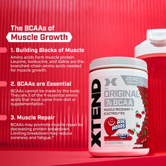 Cellucor XTEND BCAA Powder – Authentic, Zero-Sugar Muscle Recovery (7 g BCAAs + Electrolytes)