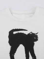 Trendy Black Cat Baby Tee