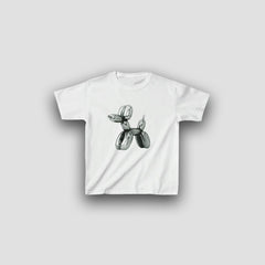 White Balloon Dog Baby Tee