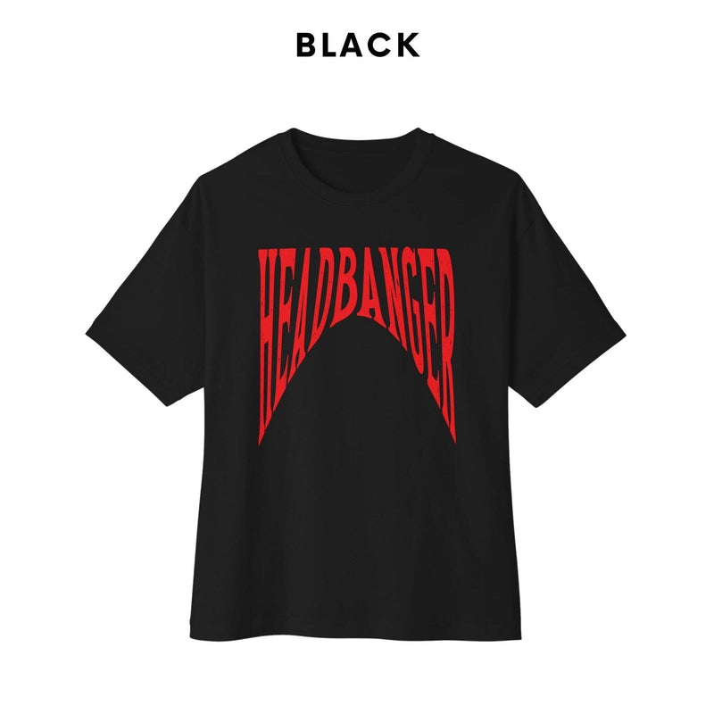HEADBANGER black Oversized T-Shirt for Men & Women