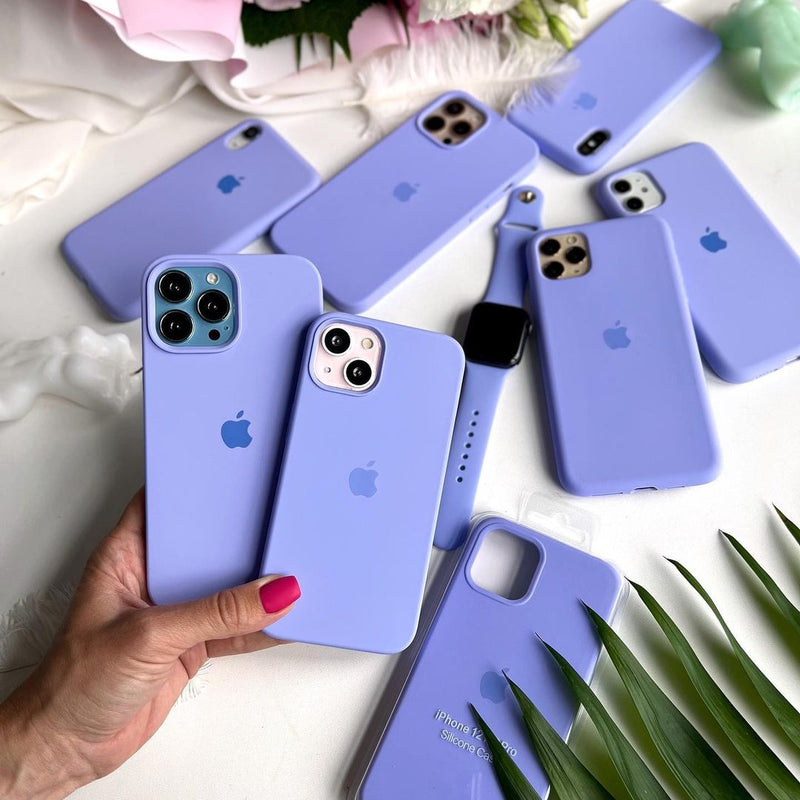 Light Purple iPhone Silicone Cover – Soft Touch, Anti-Slip & Stylish Protection