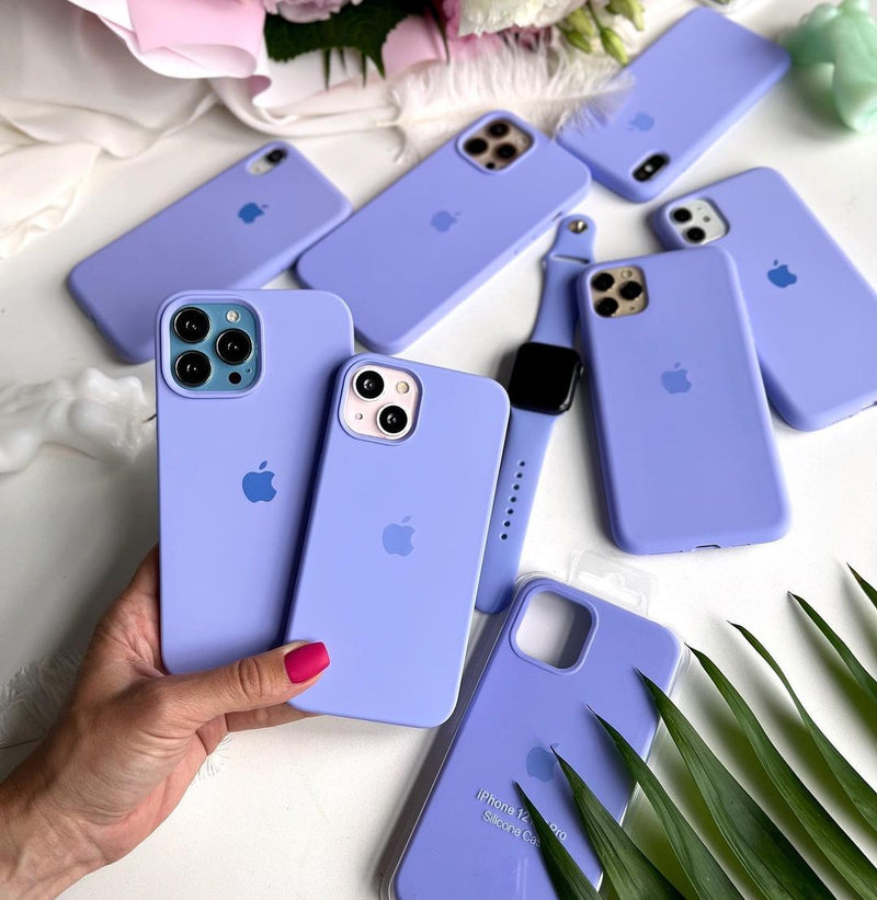 Light Purple iPhone Silicone Cover – Soft Touch, Anti-Slip & Stylish Protection