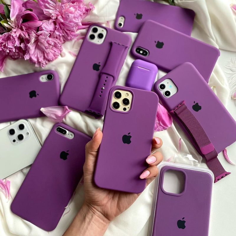 Purple Silicone iPhone Case – Shockproof Soft Edges by Neas Original