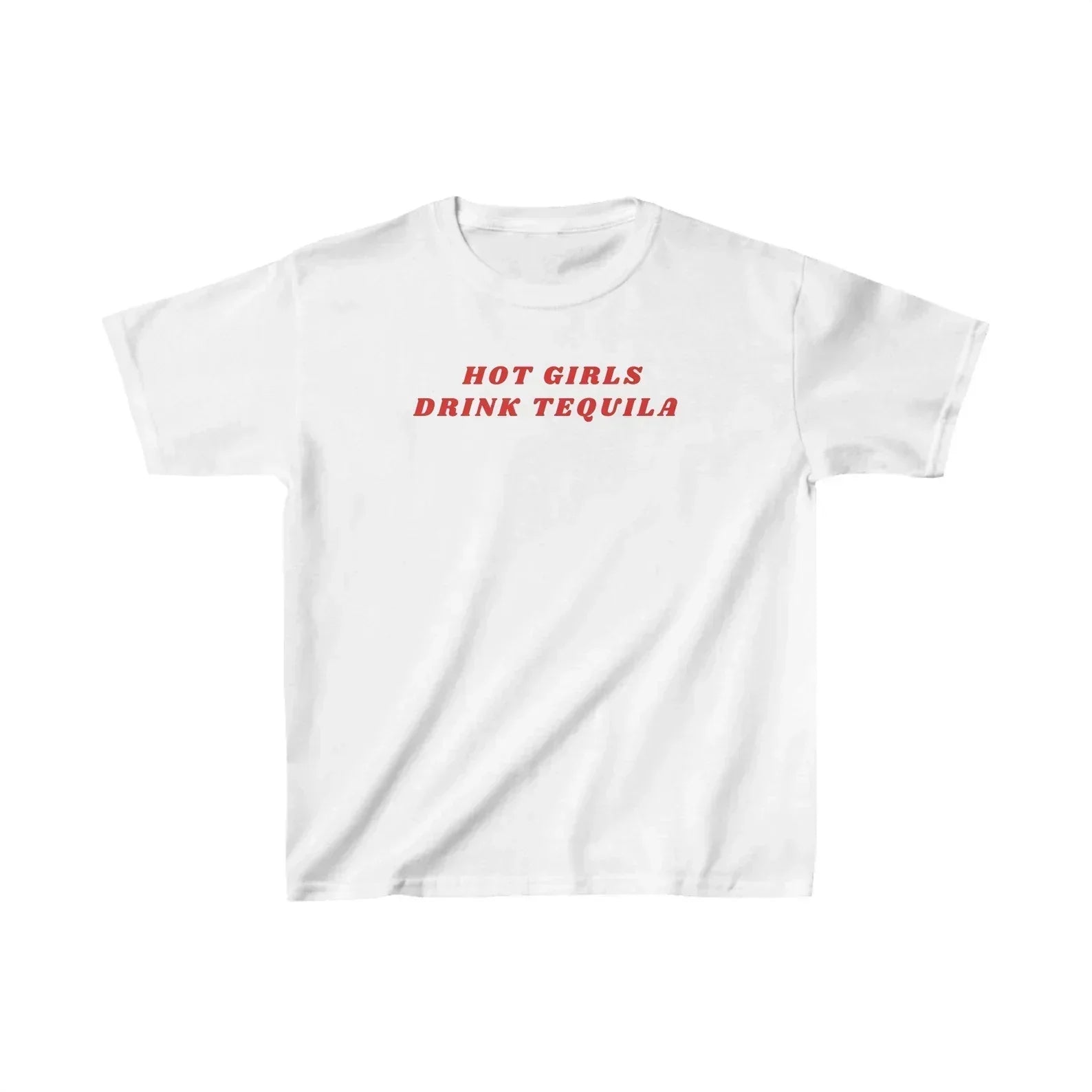 Hot Girls Drink Tequila Baby Tee – Women’s Crop Top