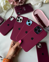 Maroon Silicone iPhone Case – Sleek, Soft & Made for Every iPhone