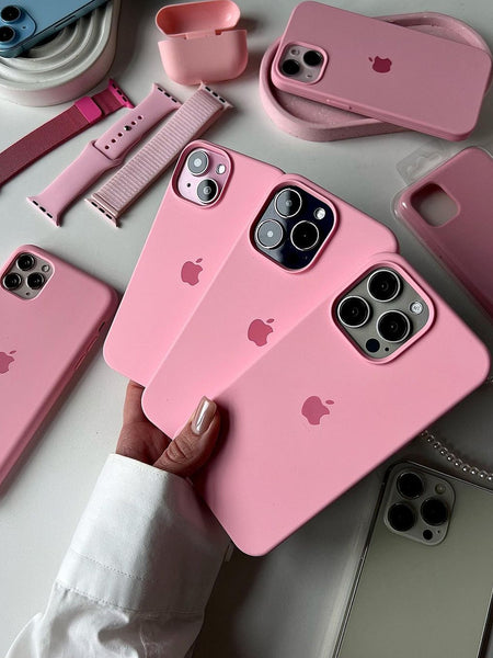 Rose Pink iPhone Silicone Case – Slim Soft Touch Cover | Zyra Drip™