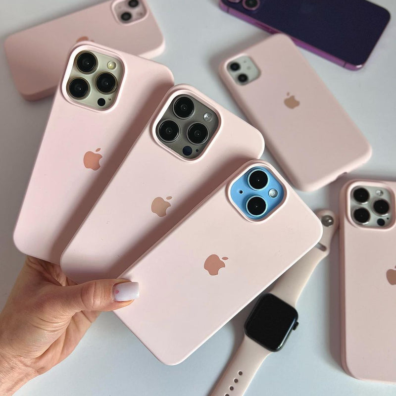 Chalk Pink iPhone Silicone Case – Premium Liquid Silicone Cover by Neas Original