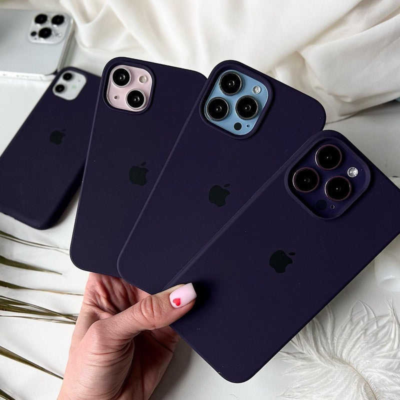 Deep Purple iPhone Silicone Cover – Soft Touch, Anti-Slip & Stylish Protection for iPhone 12 Pro