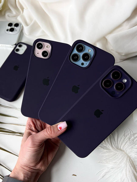 Deep Purple iPhone Silicone Cover – Soft Touch, Anti-Slip & Stylish Protection for iPhone 14 Plus