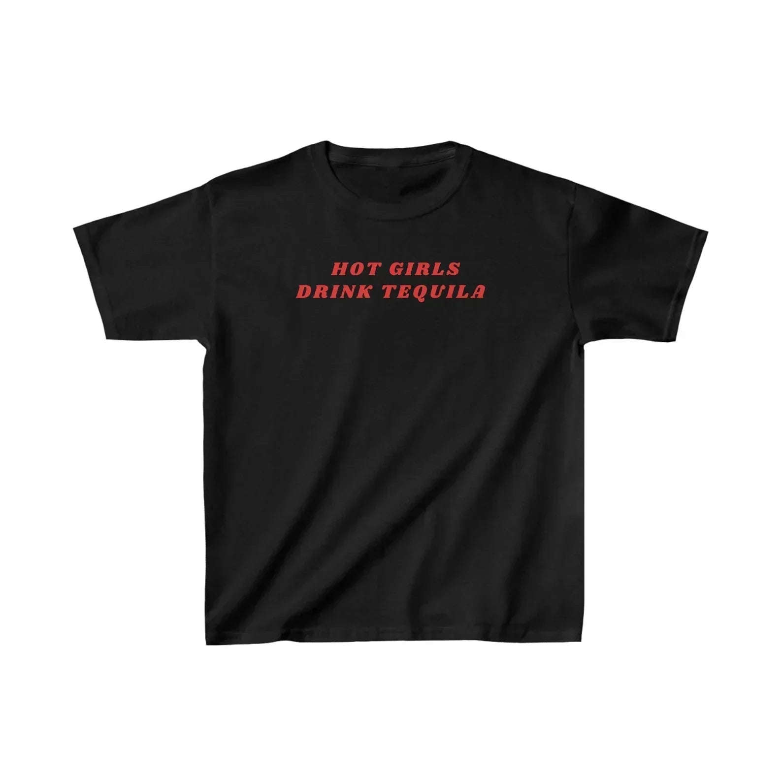 Hot Girls Drink Tequila Baby Tee – Women’s Crop Top