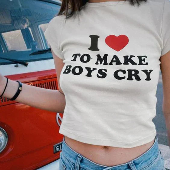 I Love To Make Boys Cry Baby Tee