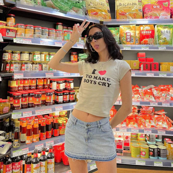 I Love To Make Boys Cry Baby Tee