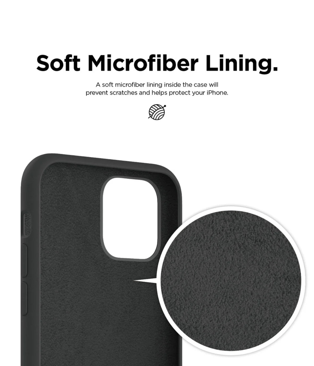 Black iPhone Silicone Case – Premium Liquid Silicone