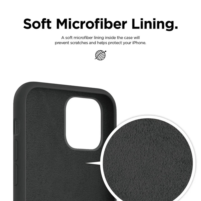 Charcoal Gray Black iPhone Silicone Cover – Soft Touch, Anti-Slip & Stylish Protection for iPhone 14 Pro Max