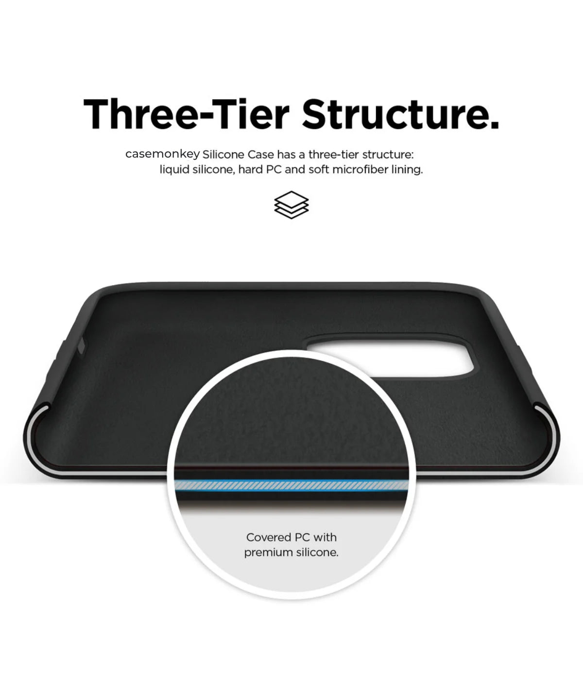 Black iPhone Silicone Case – Premium Liquid Silicone