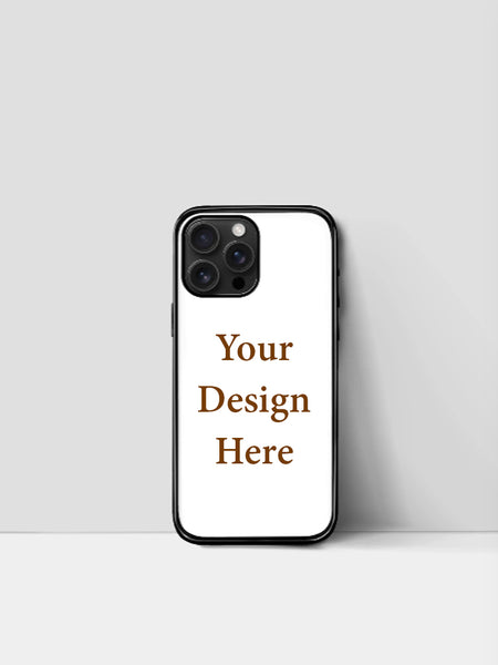 Custom iPhone Glass Case | iPhone 12–16 Series | Glossy Tempered Glass, Slim & Protective