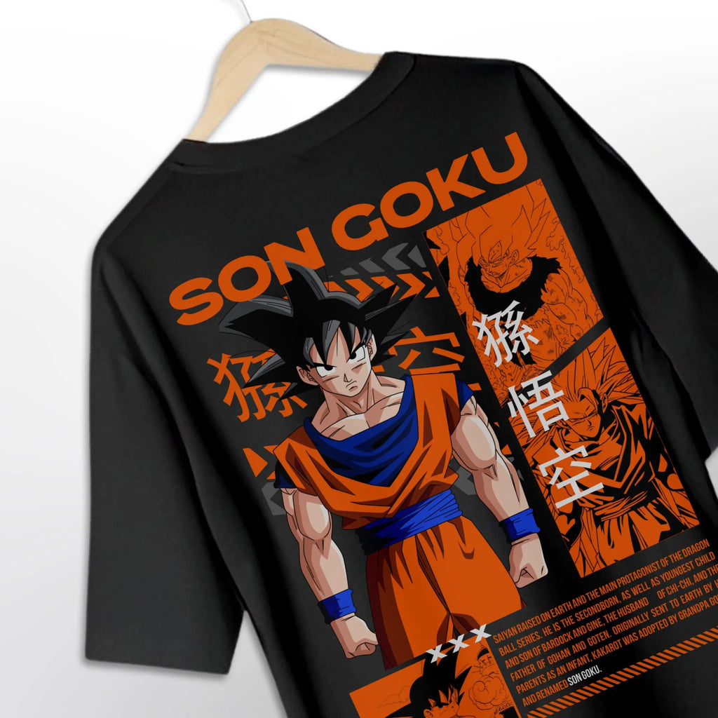 Oversized Goku T-Shirt – DBZ Anime Streetwear Tee USA –