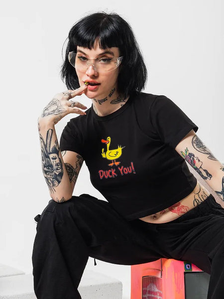 Duck You Graphic Baby Tee