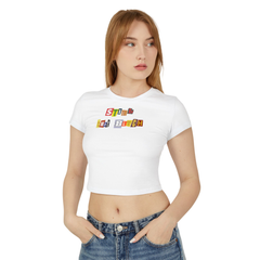 Still That Bitch Graphic Tee – White Crop Top for Gen Z Girlies