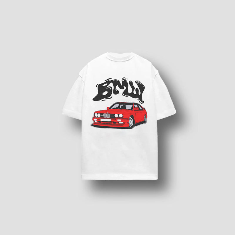 BMW Oversized Red Car Tee