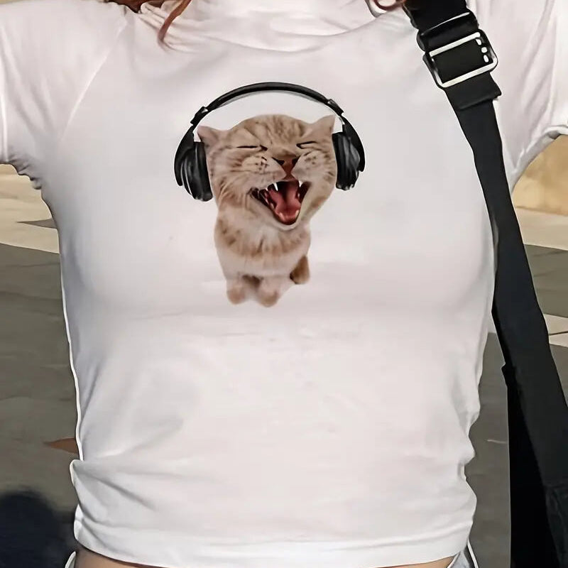 Cat International Crop Top