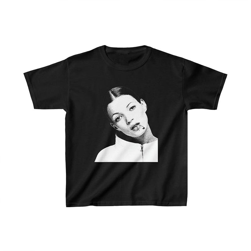 Kate Moss Graphic Crop Top