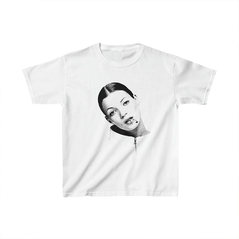 Kate Moss Graphic Crop Top