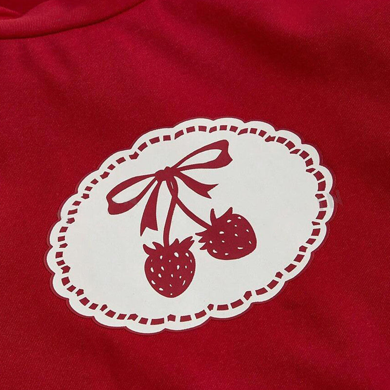 Strawberry Red Baby Tee for Women