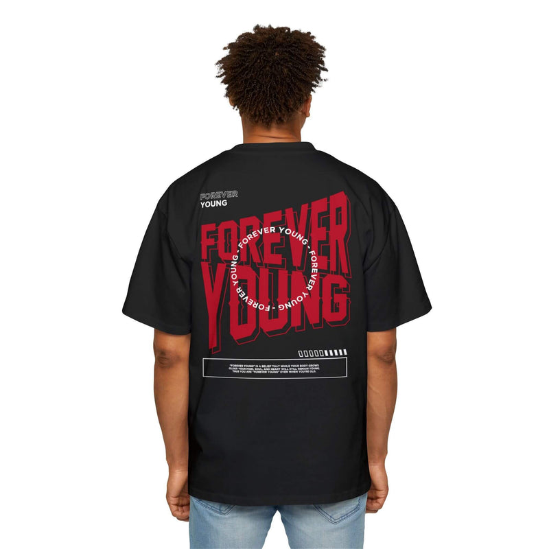 Forever Young Black Oversized Unisex T-Shirt