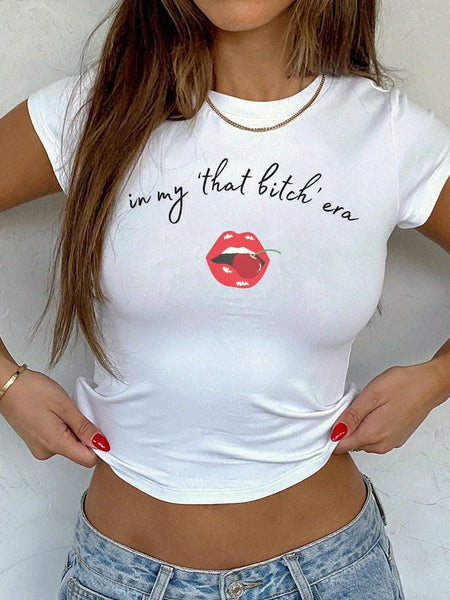 In My That Bitch Era White Crop Top – M to XXL
