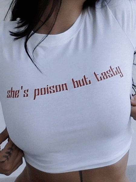 She Poison But Tasty Baby Tee | Crop Top