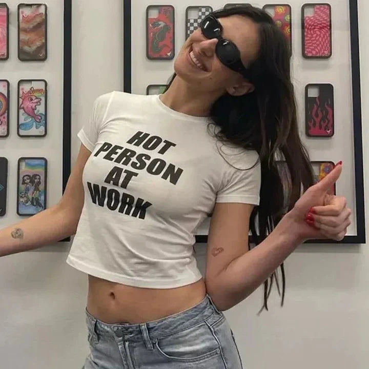 Hot Person at Work Baby Tee