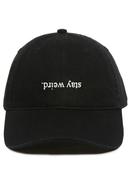 Stay Weird Black Cap – Aesthetic Unisex Streetwear Hat