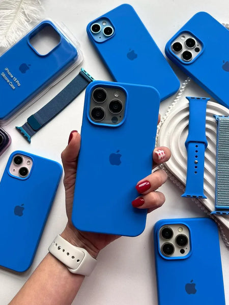 Mediterranean Blue iPhone Back Cover – Premium Silicone, Shock-Resistant & Lightweight for iPhone 16