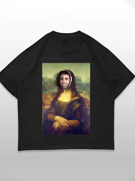 Mona Lisa ft Raju Oversized T-Shirt | Art Graphic Streetwear Tee