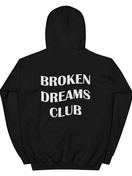 Broken Dreams Club Black Oversized Hoodie for Men & Women | Premium Cotton Streetwear Sweatshirt