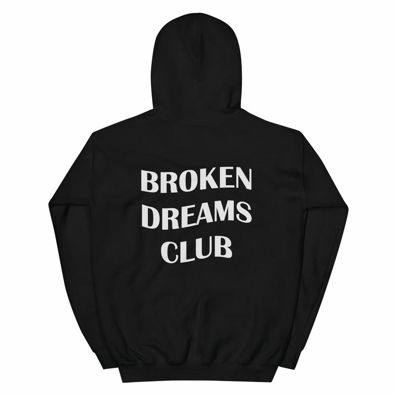 Broken Dreams Club Black Oversized Hoodie for Men & Women | Premium Cotton Streetwear Sweatshirt