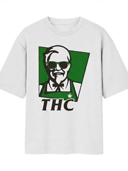 THC Graphic Oversized T-Shirt for Men & Women | Unisex Streetwear Tee