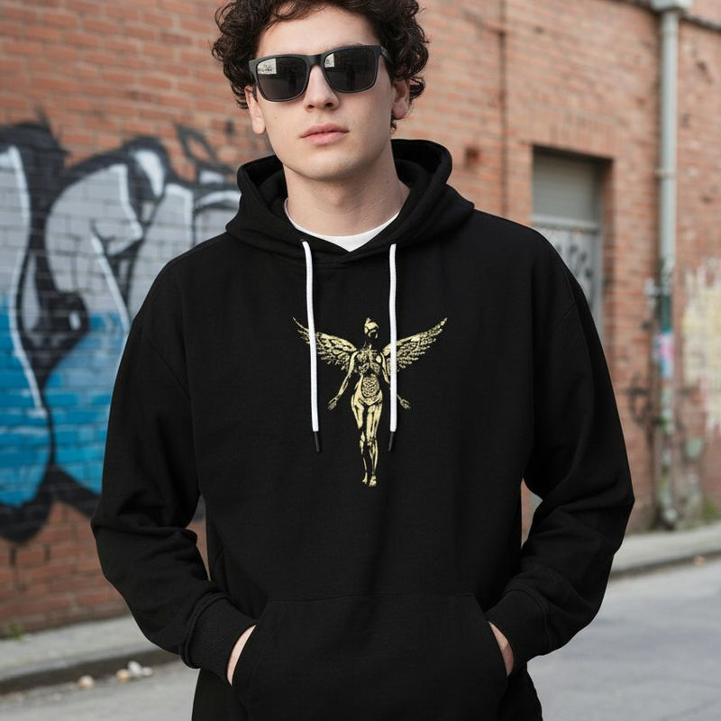 Nirvana Oversized Hoodie for Men | 100% Cotton Drop Shoulder Hoodie