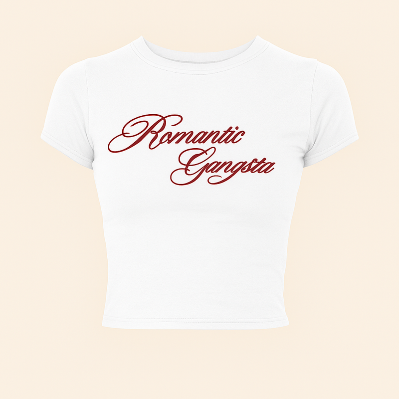 Romantic Gangsta Baby Tee for Women | Crop Top