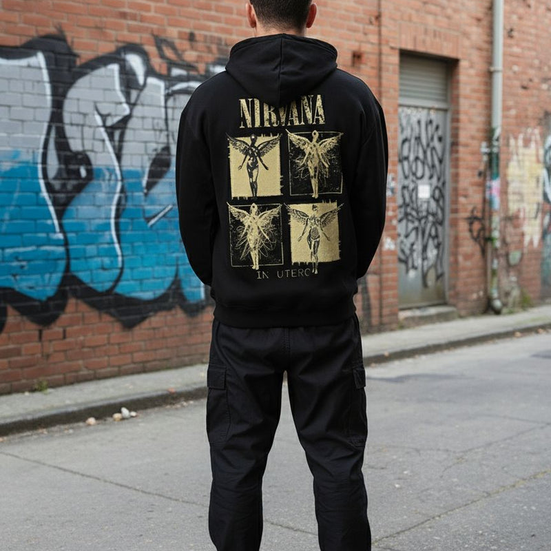 Nirvana Oversized Hoodie for Men | 100% Cotton Drop Shoulder Hoodie