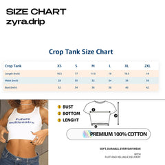Future Millionaire Baby Terr - White Graphic Crop Top