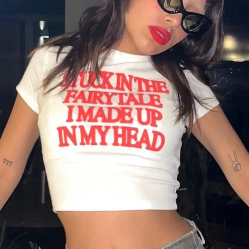 Bold Graphic Baby Tee for Women